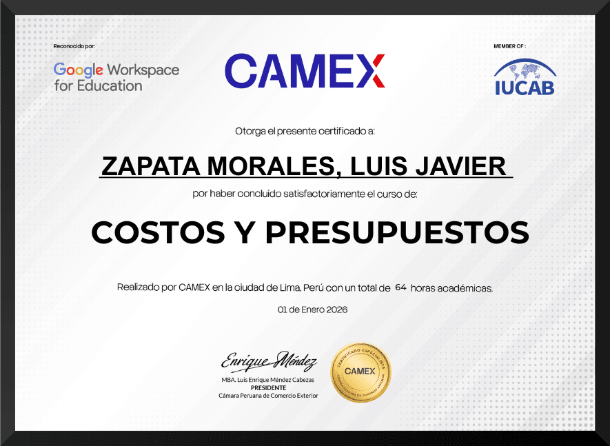 CAMEX - COSTOS-Y-PRESUPUESTOS
